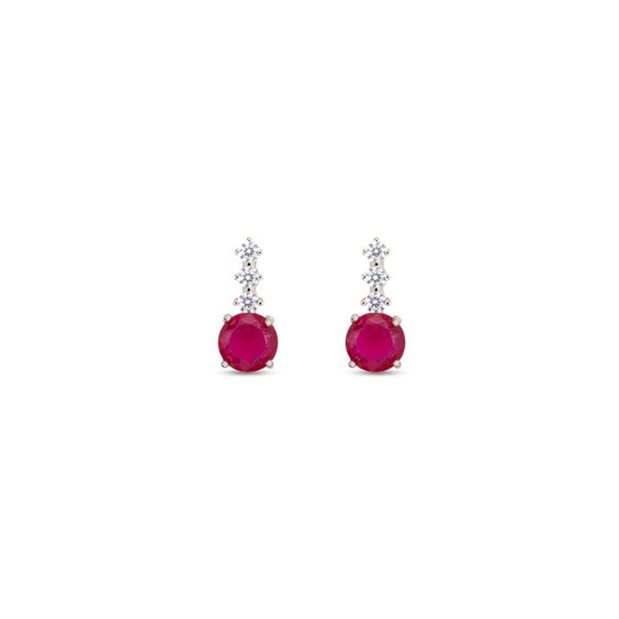Orecchini Dilvdò Donna Drop Stud in Argento Zircone ORPLBR - ORPLBR